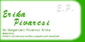 erika pivarcsi business card